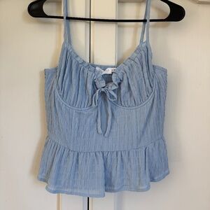 All in Favor top with tie front